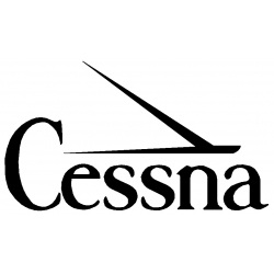 CESSNA WITH WING PLACARD BLACK