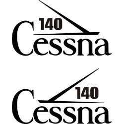 CESSNA 140 PLACARD BLACK