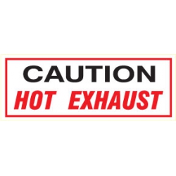 Caution Hot Exhaust Decal