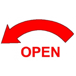Open Arrow Decal Counter Clock