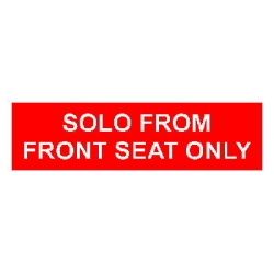 SOLO SEAT PLACARDS (FRONT)