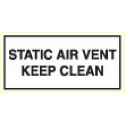 STATIC AIR VENT KEEP CLEAN