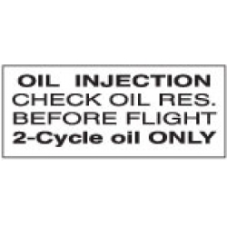 OIL INJECTION PLACARD