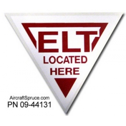 ELT DECAL WHT LTTRS/RED BACK