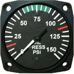 UMA 1-1/4" ELECTRIC OIL PRESS GAUGE 0 - 130 P from UMA Instruments Inc.