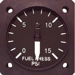 UMA 1-1/4" ELECTRIC FUEL PRESS GAUGE 0 - 15 PSI NON TSO from UMA Instruments Inc.