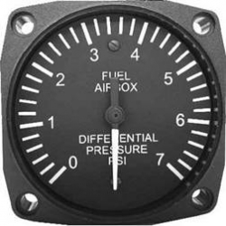 UMA 2-1/4" DIFFERENTIAL FUEL AIRBOX GAUGE 0-7 PSI NON TSO from UMA Instruments Inc.