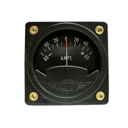 WESTACH 2-1/4" SQUARE AMMETER -60-0-+60 SHUNT 237-60 NON TSO