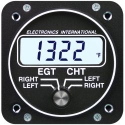 EI EC-2 TWIN ENGINE EGT CHT ONE CHANNEL 2-1/4"