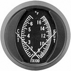 CHT/EGT COMB 2" ROUND DEG C.