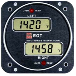 EI EE-1P PRIMARY TWIN ENGINE EGT TWO CHANNEL 3-1/8