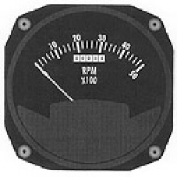 WESTACH 3-1/8" SQUARE TACHOMETER HOURMETER 3500 RPM Y3AT3-2LC
