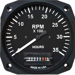 ELECT. TACH 0-3500 RPM B & W 4