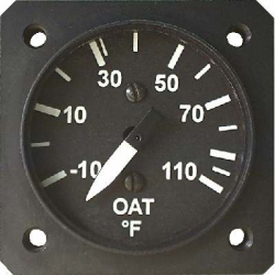 UMA 1-1/4" OAT GAUGE -25C TO 40C W/PROBE NON  from UMA Instruments Inc.