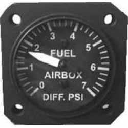 UMA 1-1/4 DIFFERENTIAL FUEL AIRBOX GAUGE 0-7 PSI N from UMA Instruments Inc.