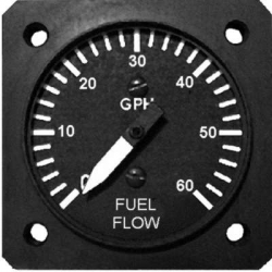 UMA 1-1/4" Fuel Flow Indicator 0-8 GPH Non TSO from UMA Instruments Inc.