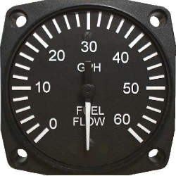 UMA 2-1/4. FUEL FLOW INDICATOR 0-8 GPH NON TSO from UMA Instruments Inc.