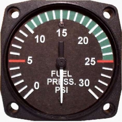 UMA 2-1/4" ELECTRIC FUEL PRESS GAUGE 0 - 7 PS from UMA Instruments Inc.