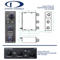 Dynon HS34 HSI Module Vertical Mount D180, D100, D10A from Dynon Avionics