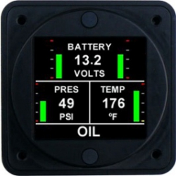 ASL OIL PRESS AND TEMP W/ VOLTMETER INSTRUMENT ONL