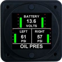 ASL DUAL OIL PRESS AND VOLTMETER INSTRUMENT ONLY O