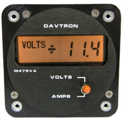 DAVTRON MODEL 475VA-5V 2 FUNCTION DC VOLTS & AMPS 