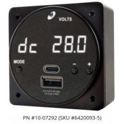 Mid-Continent Instruments and Avionics CHRONOS Digital Clock 6420093-5 28V