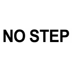 NO STEP 1"X 5" DECAL-BLACK LETTERS