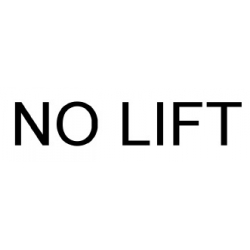 No Lift Decal 1/2 X 2-1/2