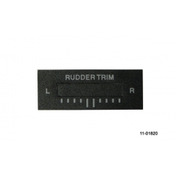 RAC RUDDER TRIM LABEL SMALL FOR RP3 INDICATOR