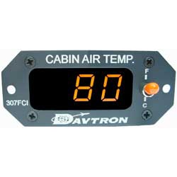 DAVTRON MODEL 307FCI OUTSIDE AIR TEMPERATURE F & C CABIN AIR TEMP. PROBE INCLUDED