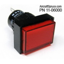 LIGHTED INDICATOR 12VDC RED