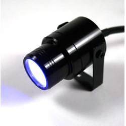 W003 MINISPOT 12V BLUE LED BLACK CASE