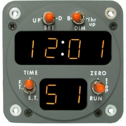 DAVTRON MODEL 811B-24A CLOCK WITH GRAY FACEPLT