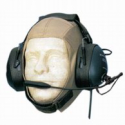 KHAKI 711K HELMET D/C HEADSET LARGE