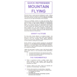 QUICK REFRESHER MOUNTAIN FLYING