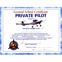 ASA PRIVATE PILOT GROUND SCHOOL CERTIFICATE