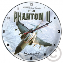 WALLCLOCK F-4 PHANTOM II 14"