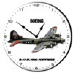 B-17 FLY FORTRESS 14"MTWLCLOCK