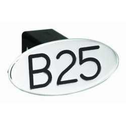 B25 BLACK OVAL 2" HITCH COVER