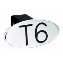 T6 BLACK OVAL 2" HITCH COVER