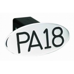 PA-18 OVAL BLCK 2" HITCH COVER