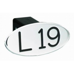 L19 OVAL BLACK 2" HITCH COVER