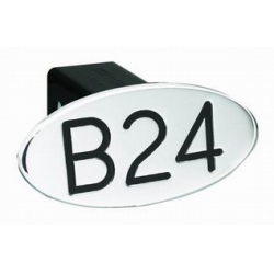 B24 OVAL BLACK 2" HITCH COVER