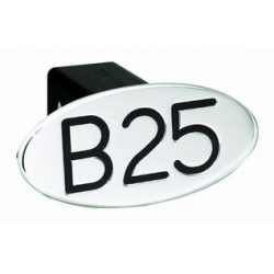 P25 OVAL BLACK 2" HITCH COVER