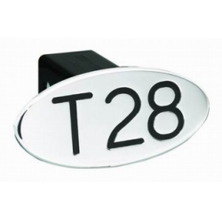T28 OVAL BLACK 2" HITCH COVER