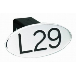 L29 OVAL BLACK 2" HITCH COVER