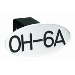 OH-6A OVAL BLCK 2" HITCH COVER