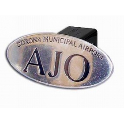 AJO OVAL BLACK 2" HITCH COVER