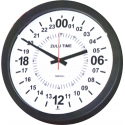 ZULU TIME 24HR WALL CLOCK